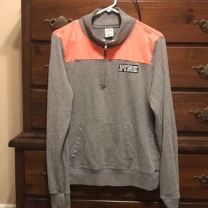 PINK VS pullover grey and bright orange